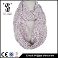 Fashion new design winter warm infinity sequin yarn scarf